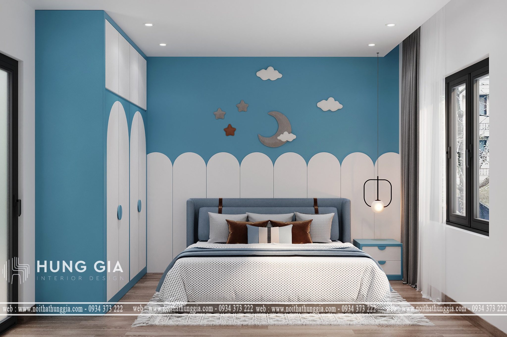 Thiết kế phòng ngủ thông minh Hưng Gia