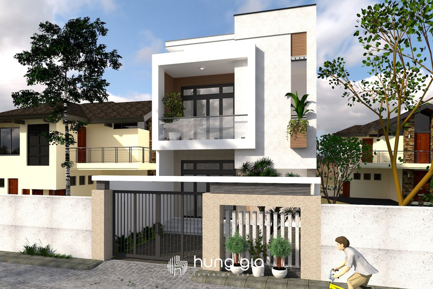 Mẫu nhà 2 tầng 3 phòng ngủ 100m2