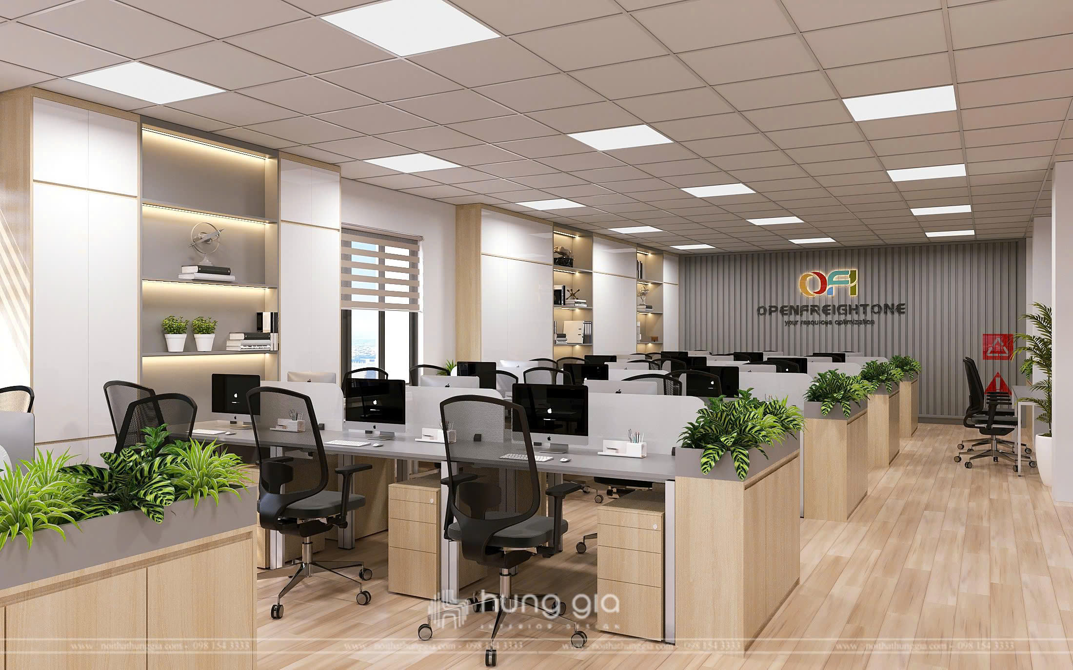 thiết kế văn phòng mở