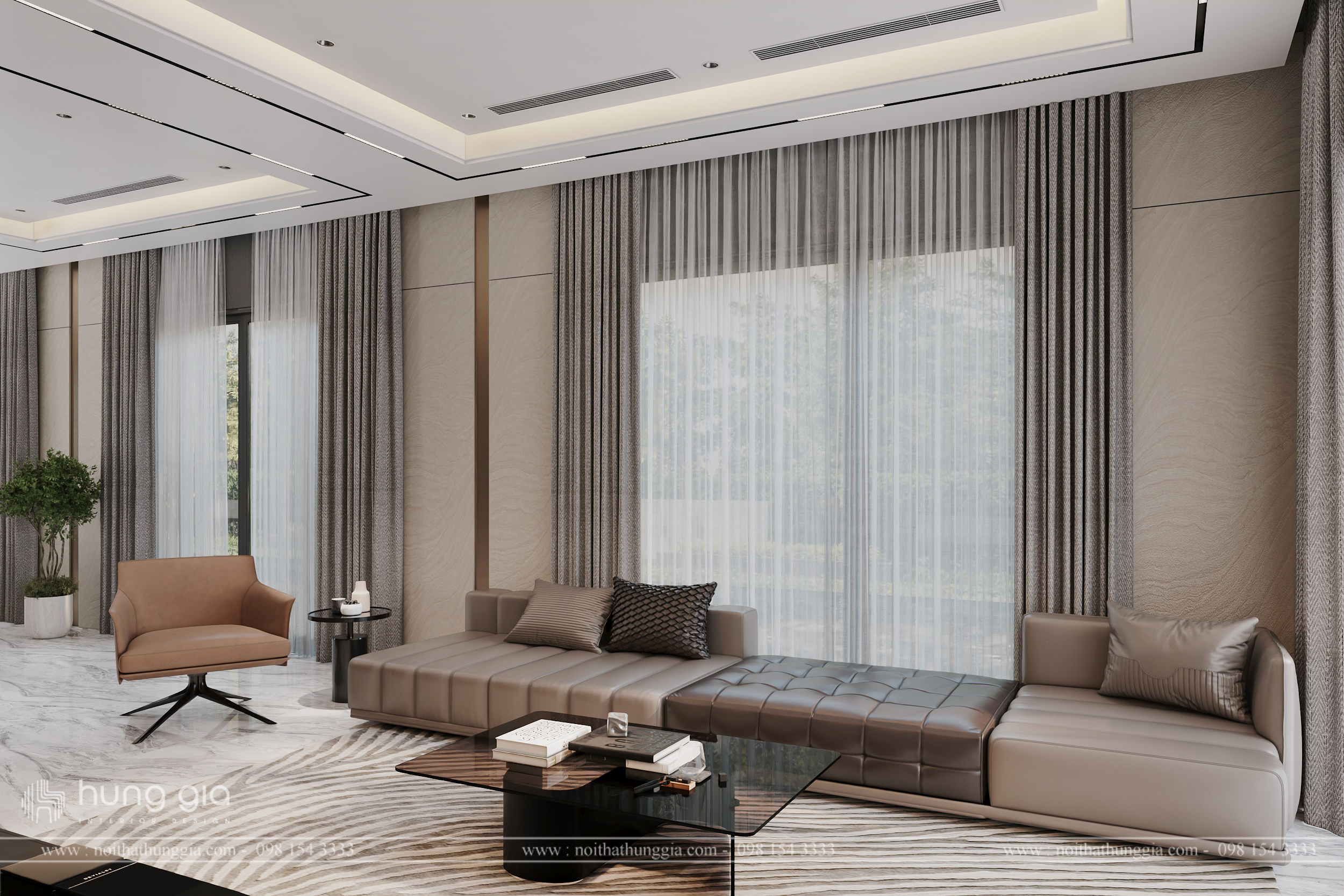 Phong cách nội thất hiện đại cho phòng khách